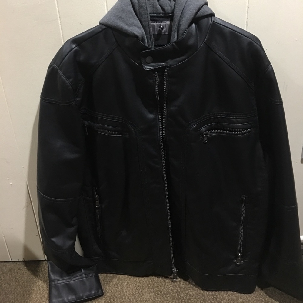 Calvin Klein Double Layered Leather Jacket