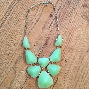 Green statement necklace