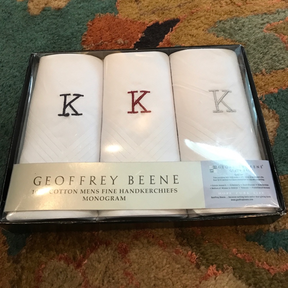 NWT! - Geoffrey Beene Handkerchiefs - Set of 3