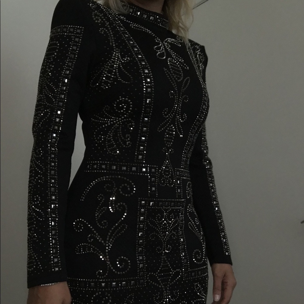 Beautiful black long sleeve dress.