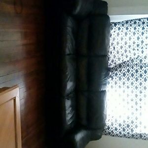 Black leather couch