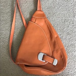 Leather backpack