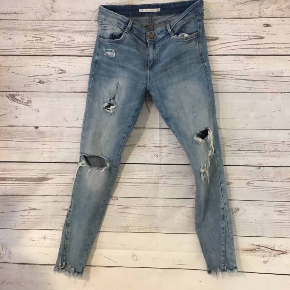 VERY DISTRESSED Zara denim , size 8