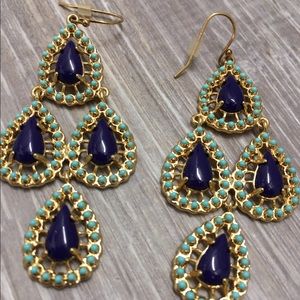 Ocean Blue Chandelier Earrings