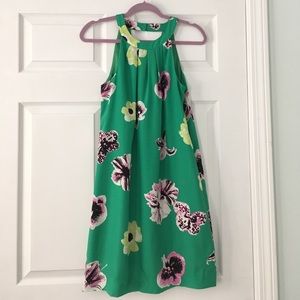 Jcrew green floral dress size 2