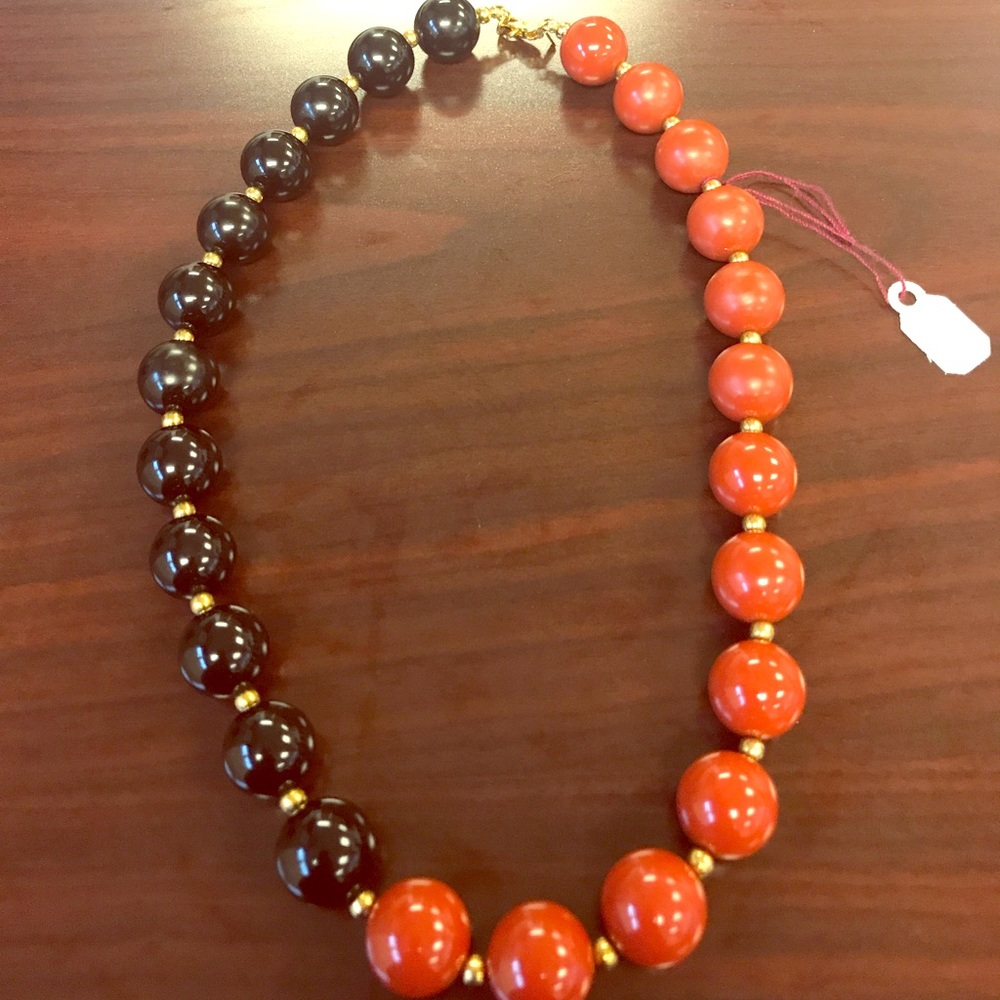 Red and Black Beaded Necklace