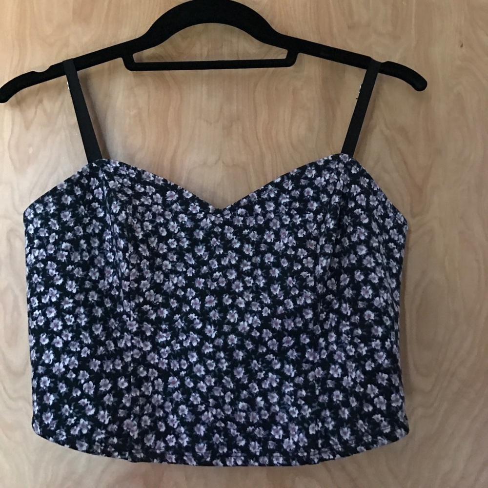 Urban Outfitters Floral Bustier Crop Top