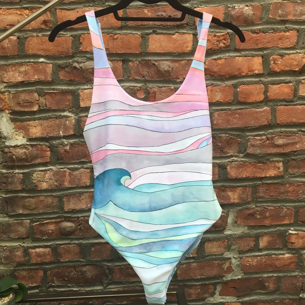 Mara Hoffman - Low Back One Piece Swimsuit (M)