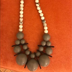 Anthropologie gray modern chic necklace