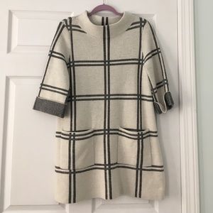 Anthropologie paned sweater tunic size medium