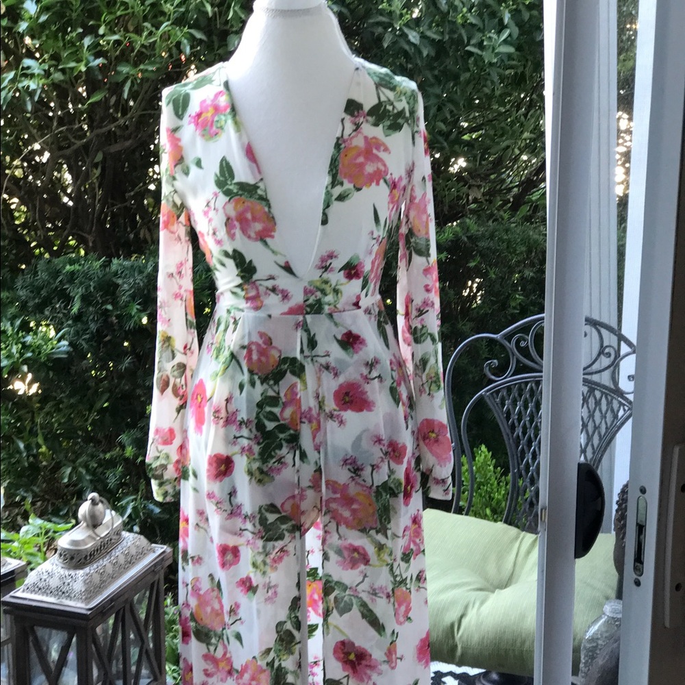 Floral jumpsuit .