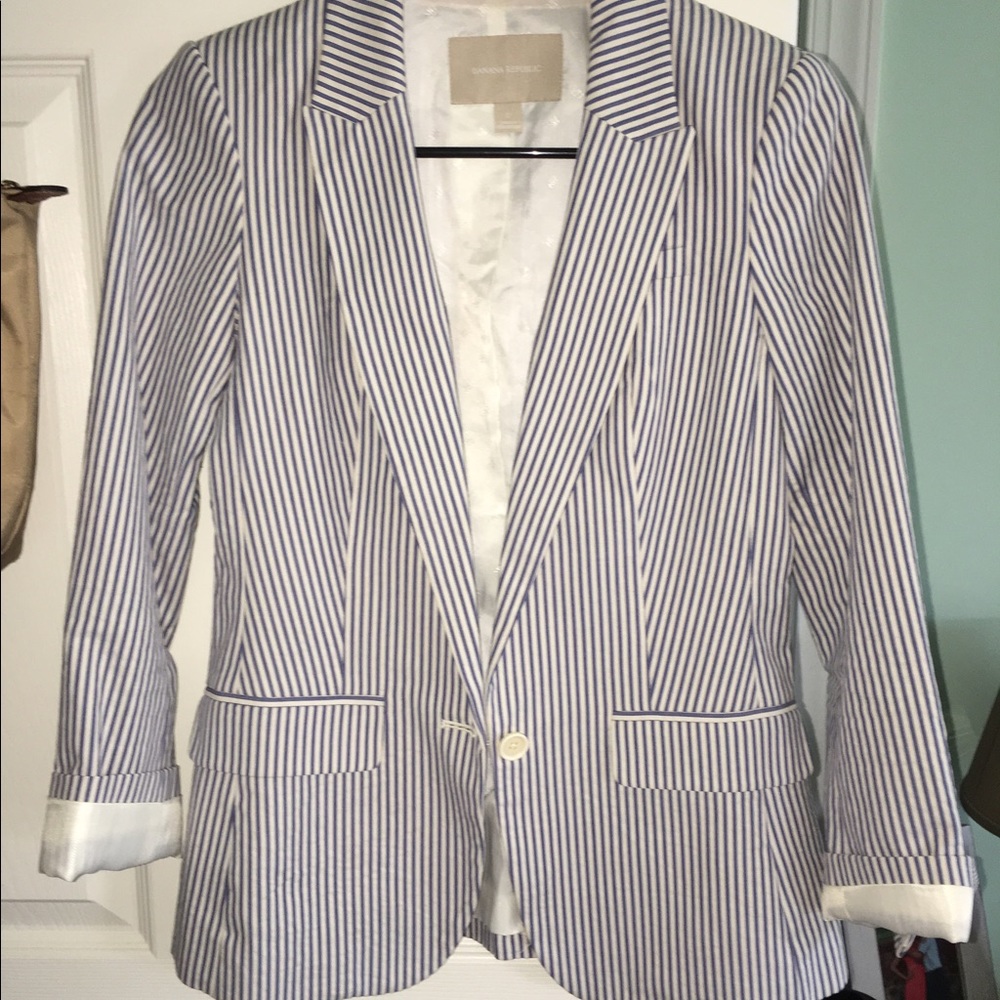 Banana Republic Seersucker Women's Blazer