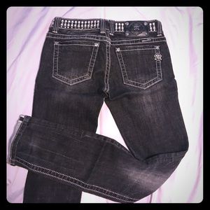 Miss Me Black Embellished Denim