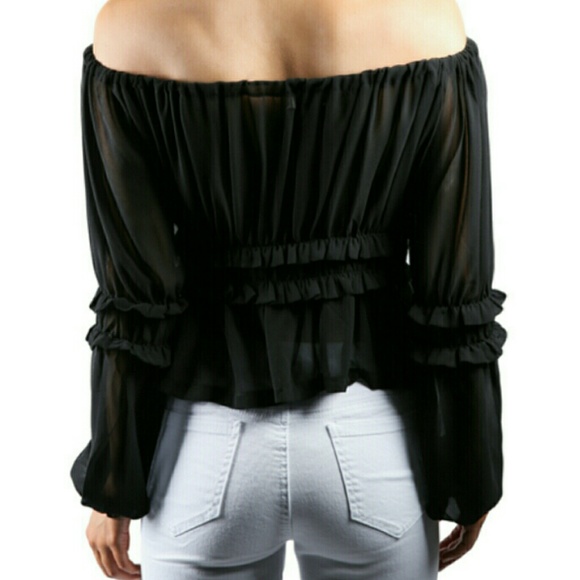 Gypsy Off Shoulder Sheer Top - Picture 3 of 3
