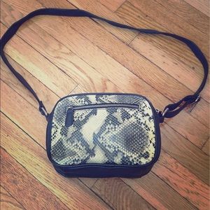 BARGAIN - snakeskin camera crossbody bag!!!