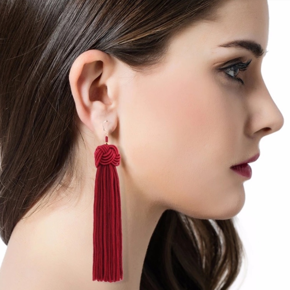 Tassel earrings, Vanessa mooney style