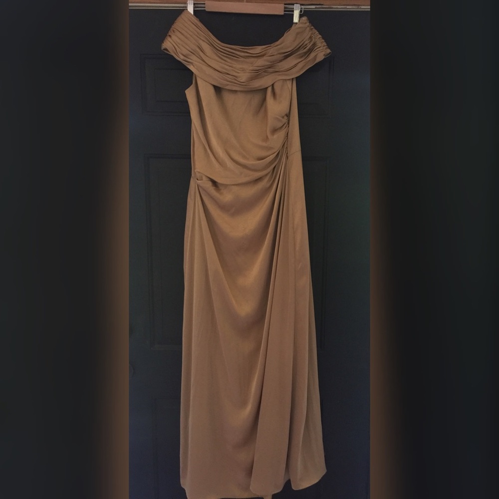 *David's Bridal* Gold Gown