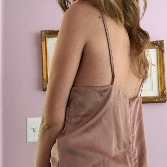 Champagne Ruffle Slip Dress - Picture 4 of 4