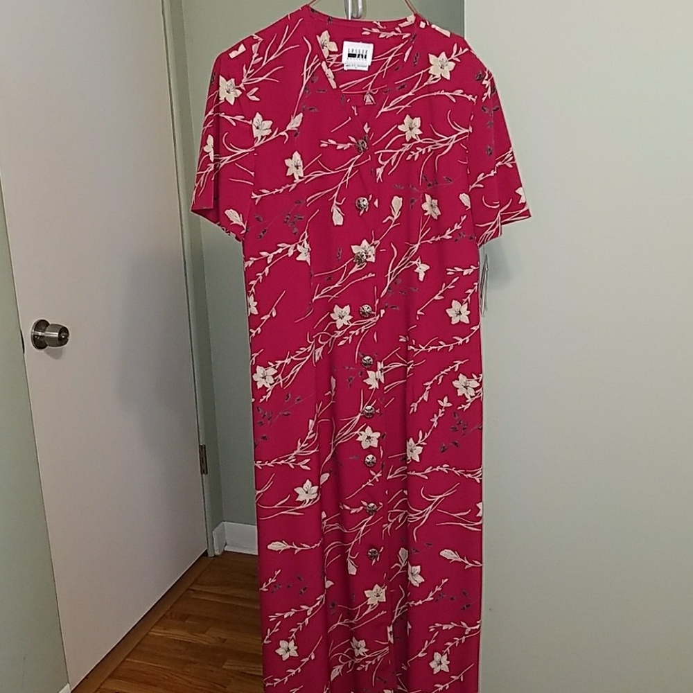 Button front maxi dress