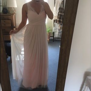 Anthropologie Fleur Blush Pink Bridesmaid dress