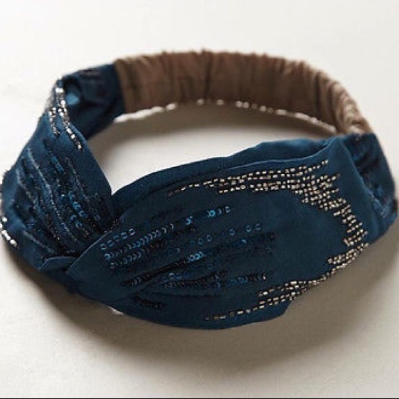 Anthropologie Accessories - Anthropologie turban beaded embroidered headband