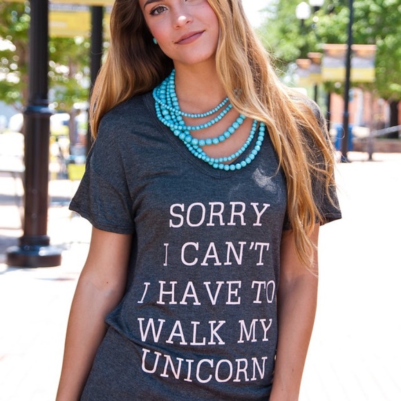 Last one! Medium Walk my unicorn sassy tee. - Picture 3 of 5