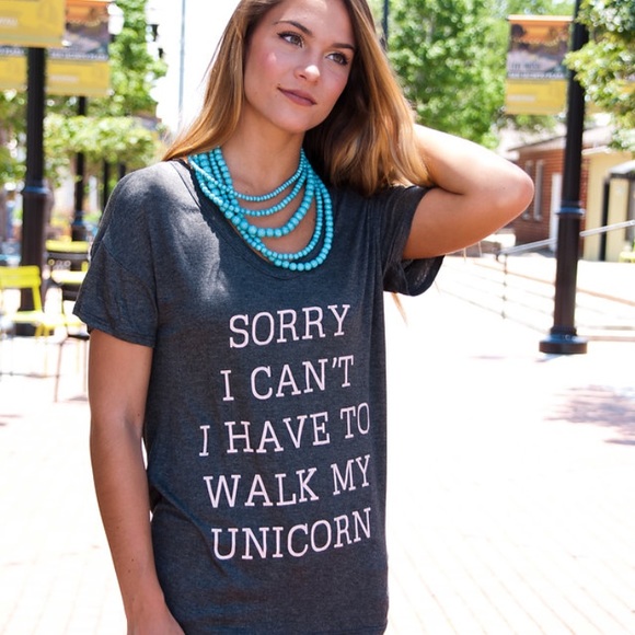 Last one! Medium Walk my unicorn sassy tee. - Picture 5 of 5