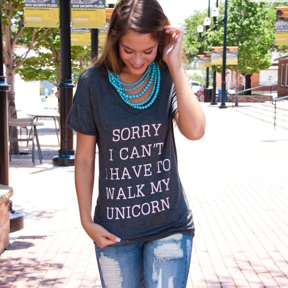 Last one! Medium Walk my unicorn sassy tee. - Picture 2 of 5