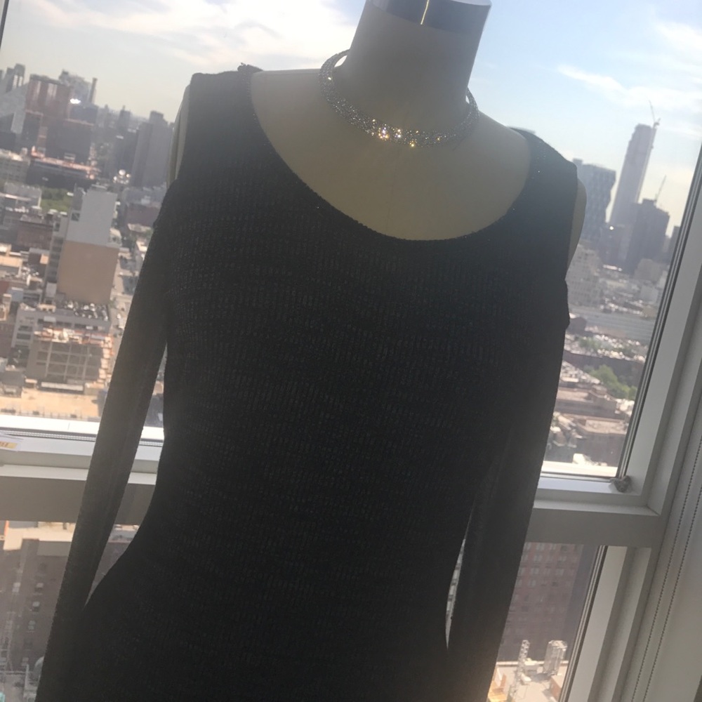 Long cold shoulder dress