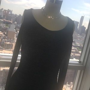 Long cold shoulder dress