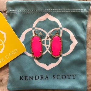 Kendra Scott Neon Pink Elle Earrings