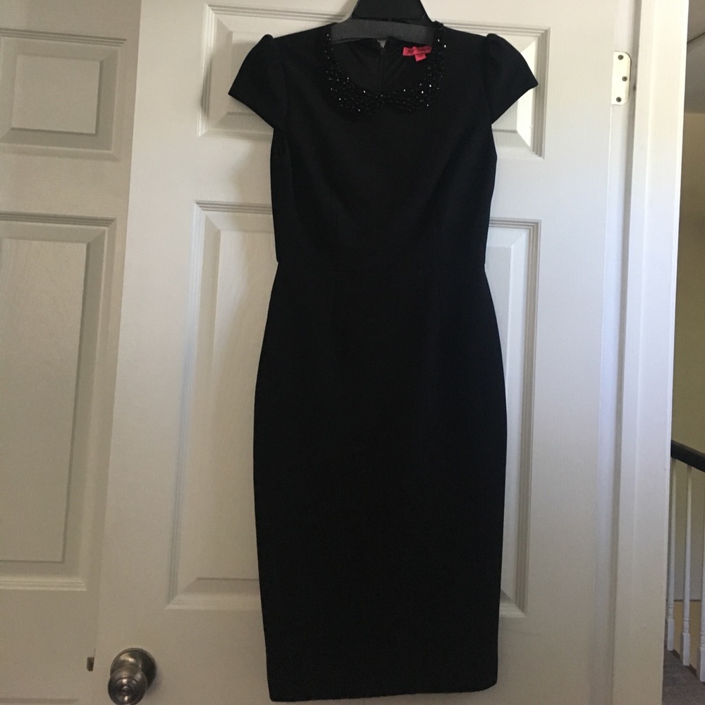 Betsey Johnson Black Dress with Collar