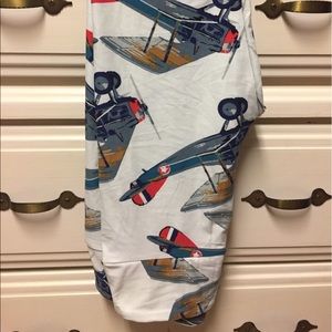 OS Vintage Airplane LuLaRoe leggings