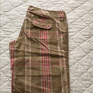 Bermudas pink and beige combination light fabric