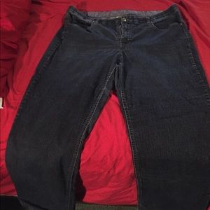 Dark blue boot cut jeans