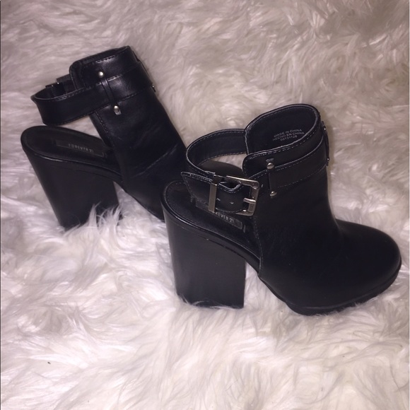 Forever 21 Shoes - Open back booties