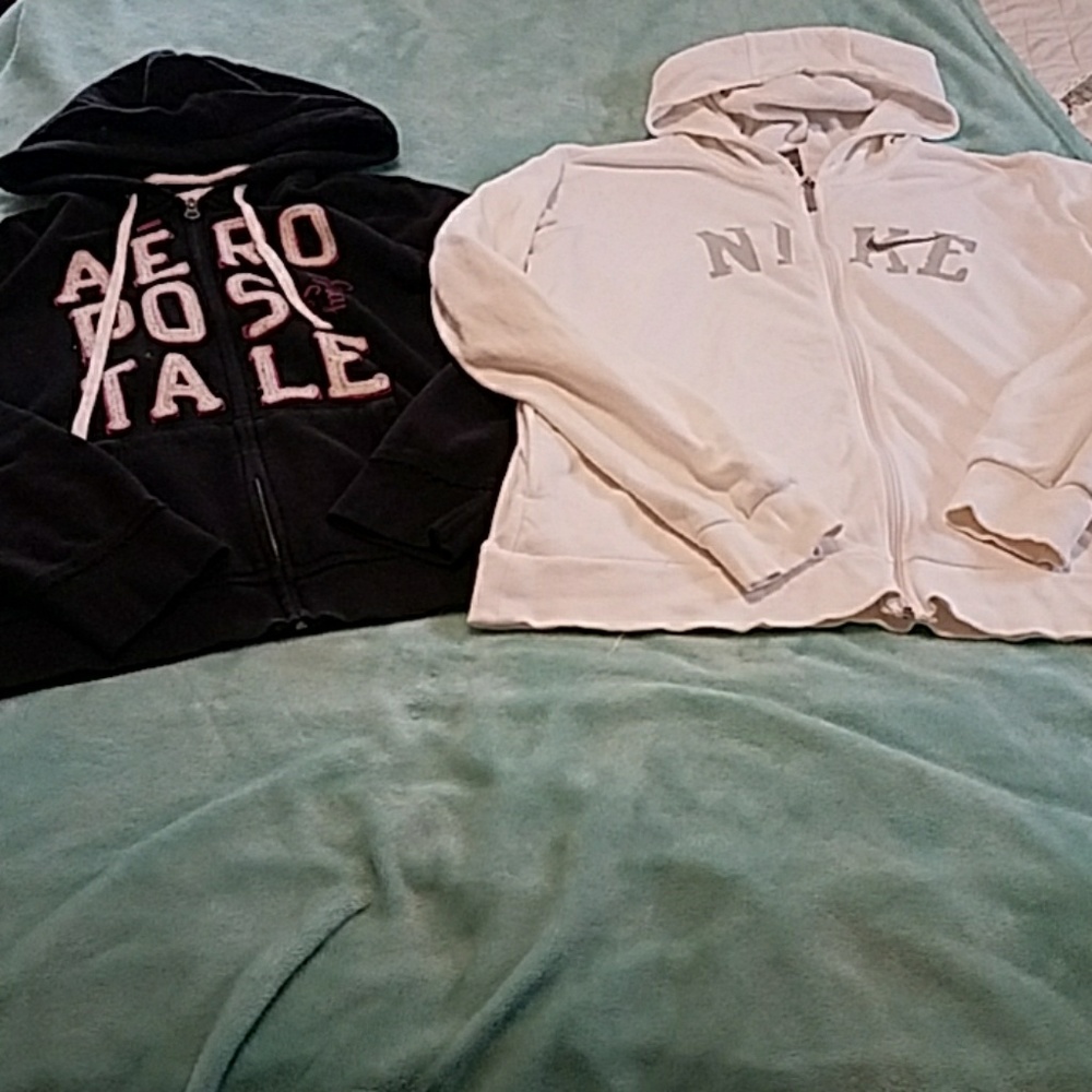 Bundle of 2 zip up hoodies