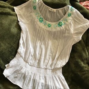 White Peasant Top