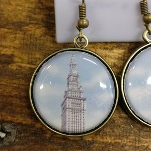 CLE Threads Jewelry - Cleveland Terminal Tower "Blue Sky" Earrings CLE Threads Jewelry - Cleveland Terminal Tower "Blue Sky" Earrings