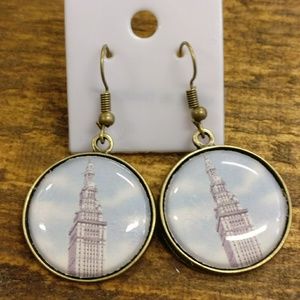 CLE Threads Jewelry - Cleveland Terminal Tower "Blue Sky" Earrings CLE Threads Jewelry - Cleveland Terminal Tower "Blue Sky" Earrings