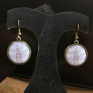 CLE Threads Jewelry - Cleveland Terminal Tower "Blue Sky" Earrings CLE Threads Jewelry - Cleveland Terminal Tower "Blue Sky" Earrings