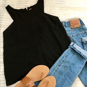 Black Paper Crane Tank Top