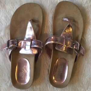 Sbicca metallic pink sandals size 8.5 M