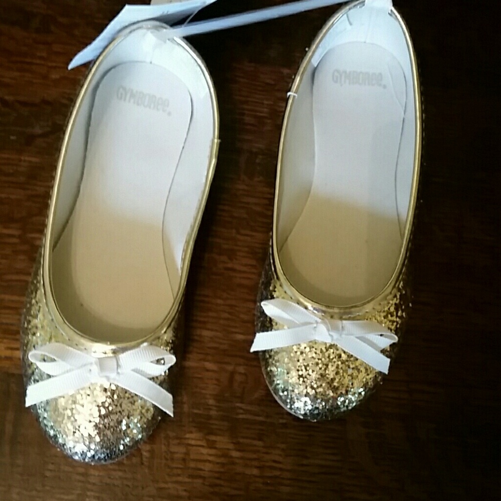 NWT Gymboree Sparkle Gold Dress Shoes Size 11 Girl