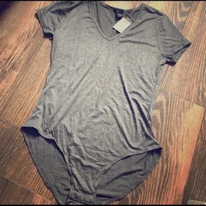 NWT Grey heather body suit Medium