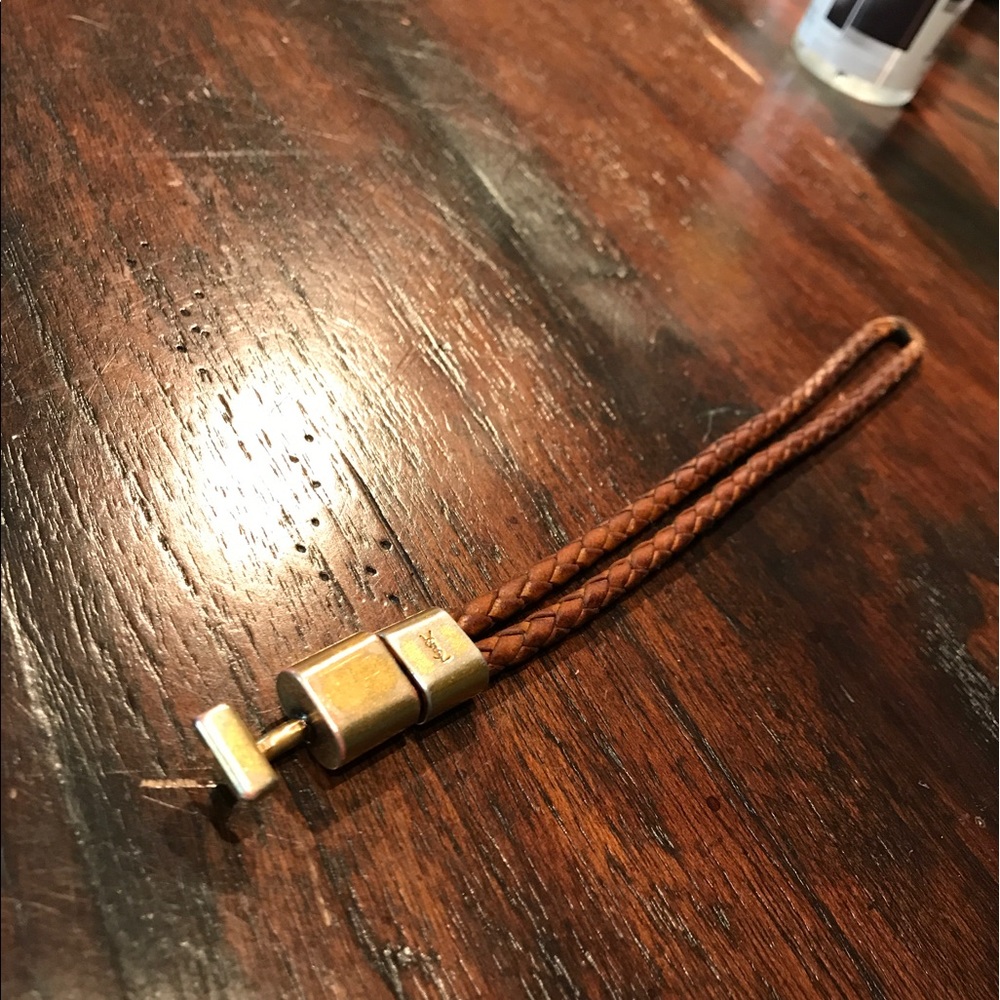 YSL Leather Hook Bracelet