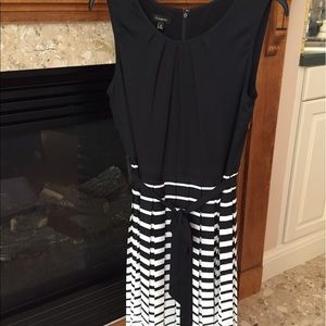 Talbots black and white dress