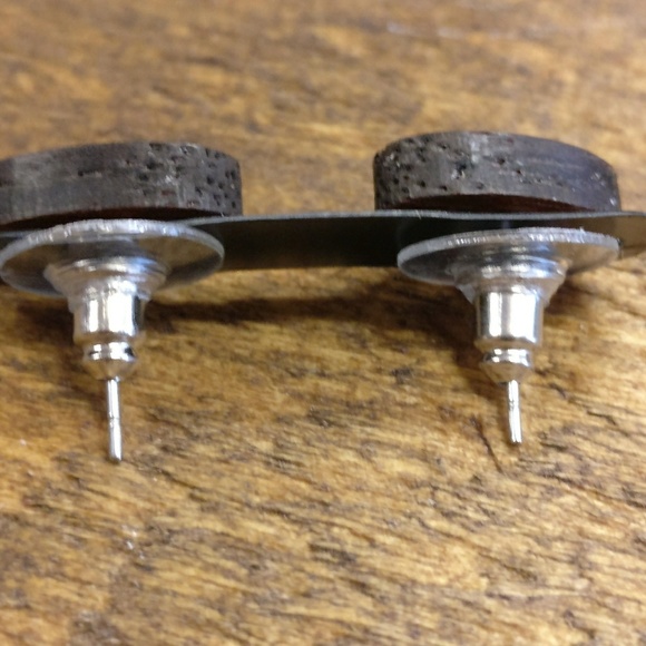 Cleveland "CLE" Wood Engraved Earrings - Picture 4 of 5