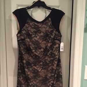 Black & Nude Jessica Simpson Cocktail Dress- sz 10