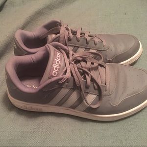 Adidas neo grey and white shoes. Gently worn.